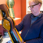 Richard Phethean in his workshop, 2017